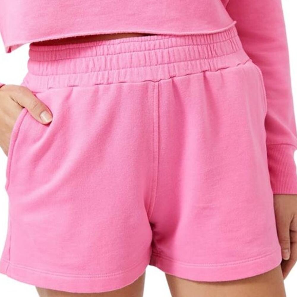 Monrow Supersoft Ex-Boyfriend Shorts Hot Pink XS NWT Barbiecore - Picture 3 of 4